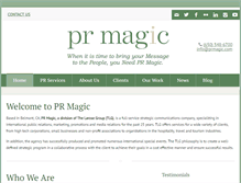 Tablet Screenshot of prmagic.com